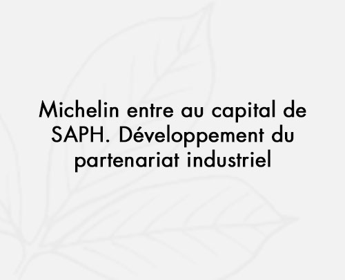 2002: Michelin entre au capital de SAPH